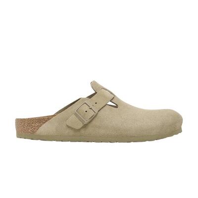 Birkenstock Boston Suede Faded Khaki