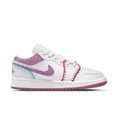 Jordan 1 low white light bordeaux (gs)