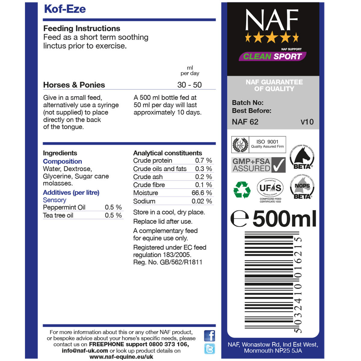 NAF Kof Eze - 500 ml 4/6