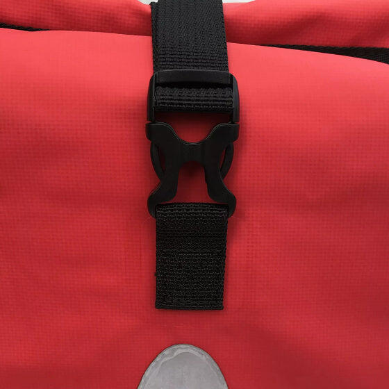 Alforja individual de 21 litros roja para bicicleta eléctrica o urbana 6/6