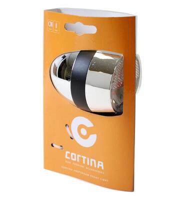 Cortina amsterdam e-bike koplamp chroom zwart
