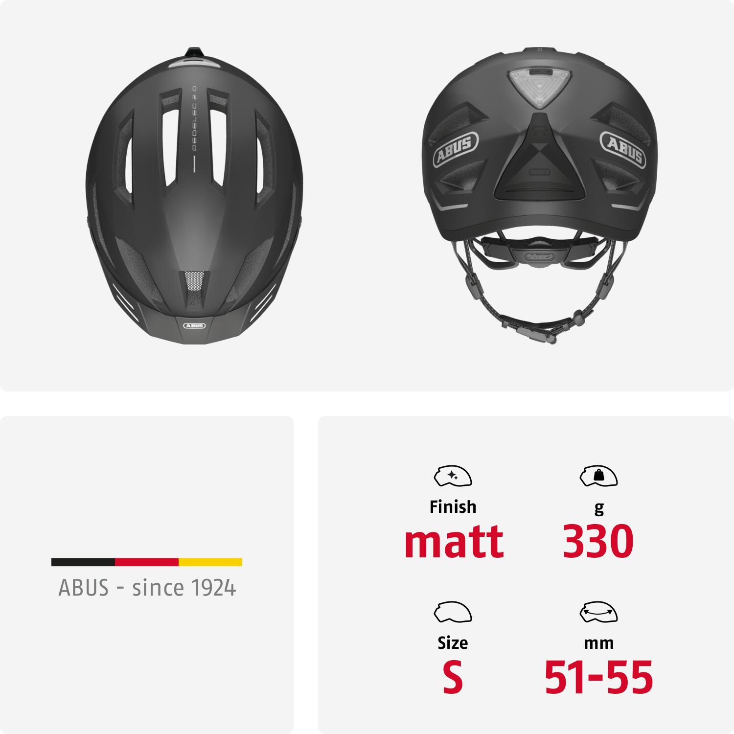 Abus Pedelec 2.0 Helm Titan S 51-55cm voor Stadsfietsen 5/7