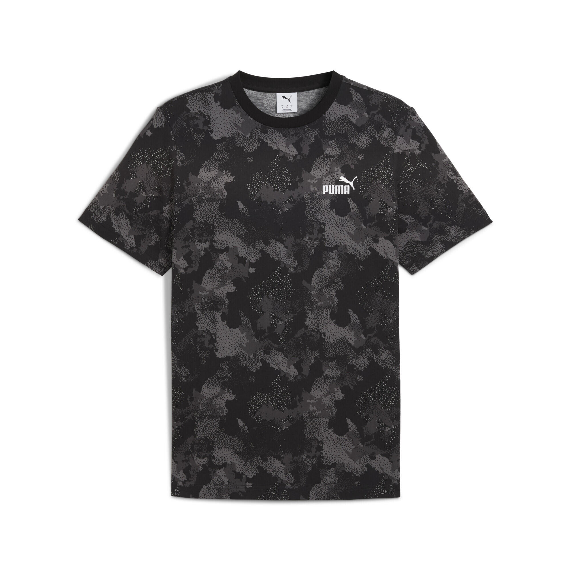 PUMA Pánské fitness tričko maskáčový vzor Essentials Camo