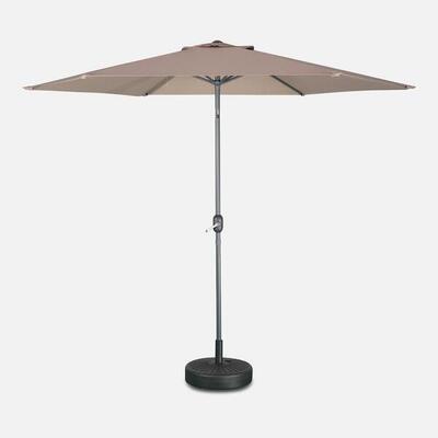 Ombrellone palo centrale rotondo 300cm in legno Rosso