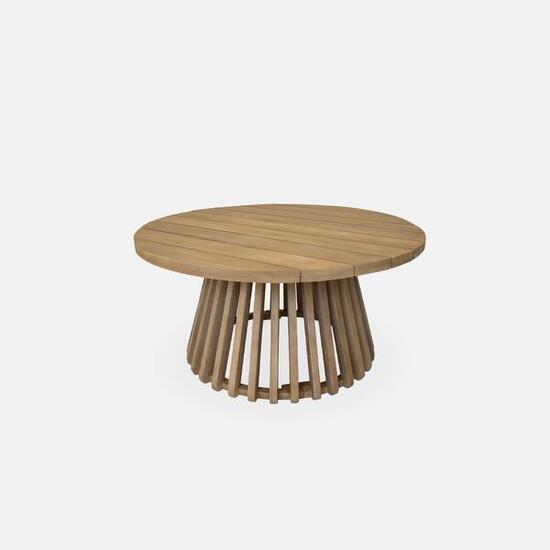 Tavolino da giardino in legno di acacia 80cm Marrone naturale