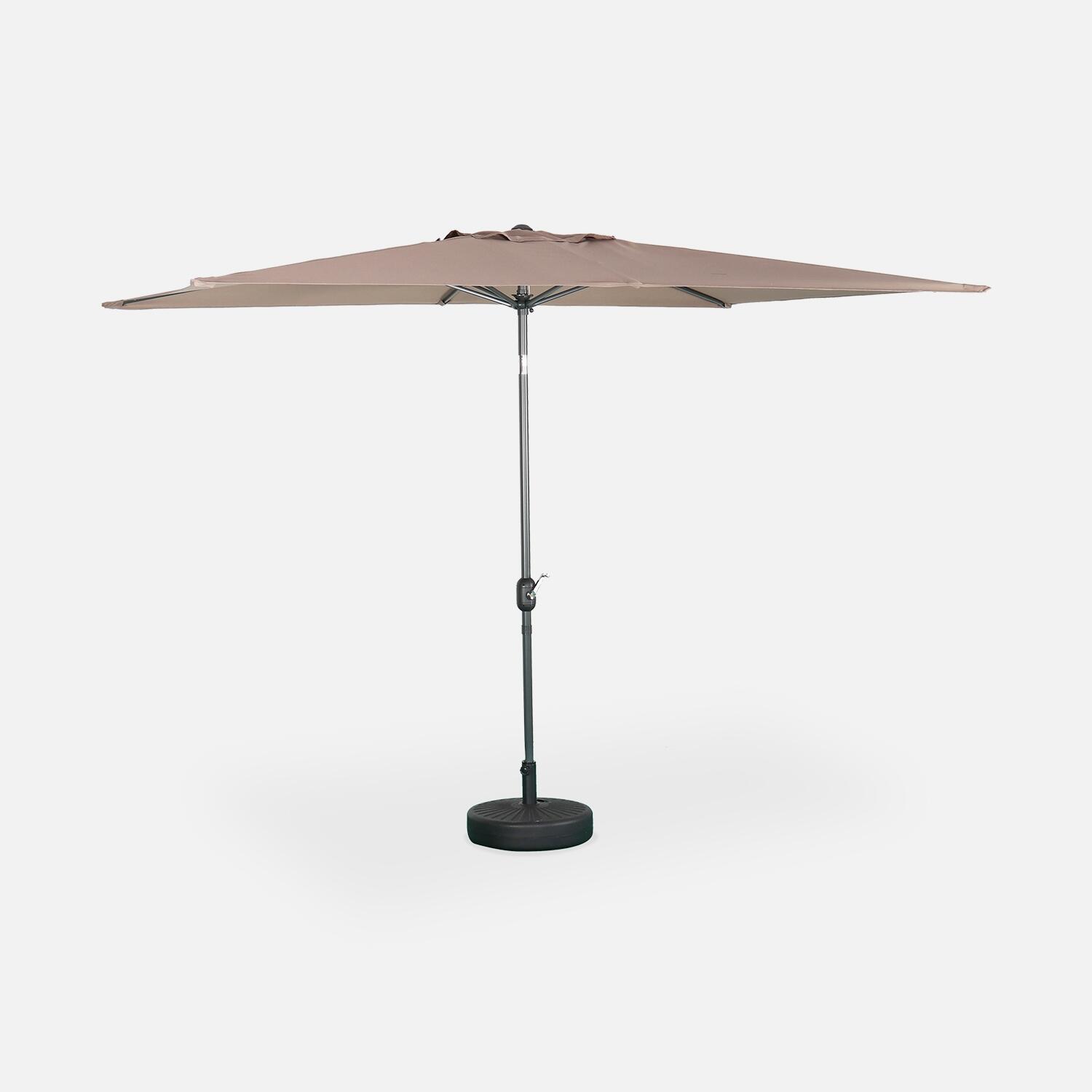 SWEEEK Ombrellone rettangolare 2x3m con palo centrale, Beige