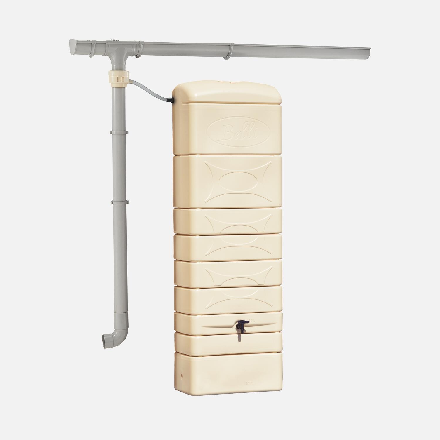 SWEEEK Raccoglitore acqua piovana in materiale plastico, 300L, Beige