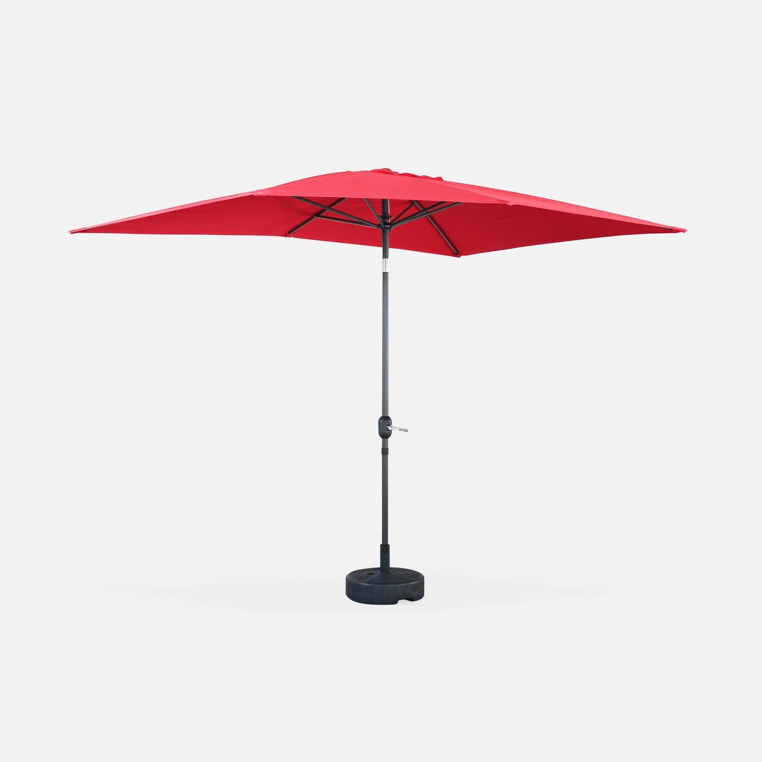 SWEEEK 2x3m guarda-sol rectangular, multiposicional, Vermelho