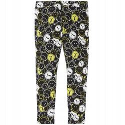 Legging Motif/style SmileyWorld Enfant (Noir)