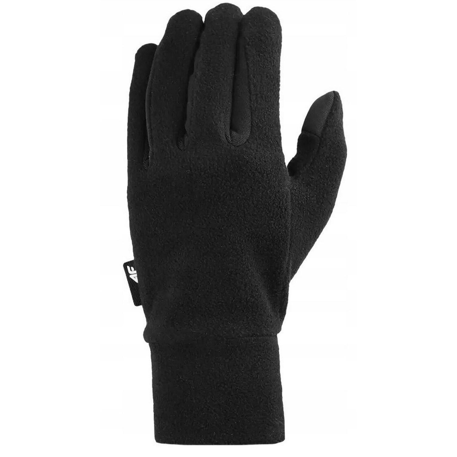 4F Luvas de inverno de velo WAW24AGLOU083 para homem Preto