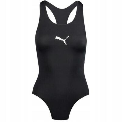 Costume Da Bagno Intero Logo Racerback Donna Puma Nero