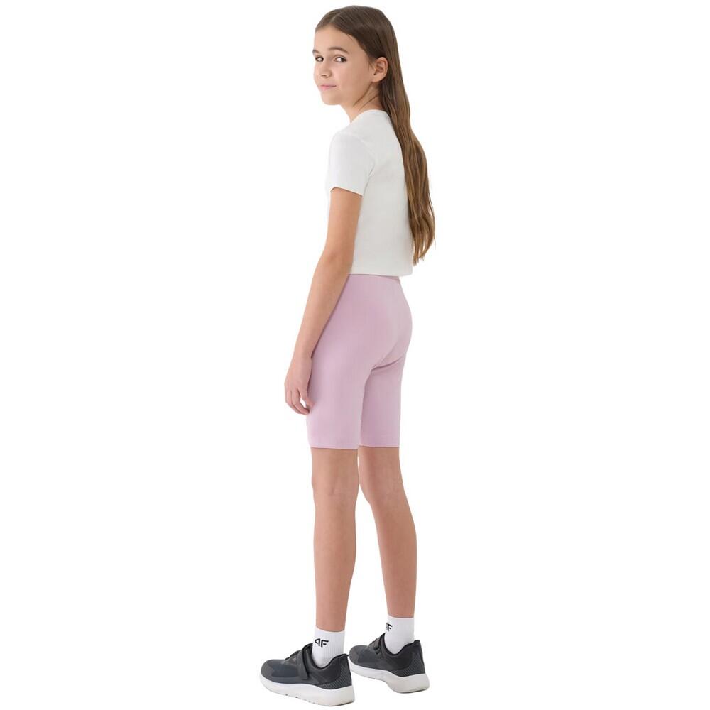 Shorts de Ciclismo JWSS25TSTIF014 Diseño Logotipo para Niños/Niñas Rosa Claro 3/4
