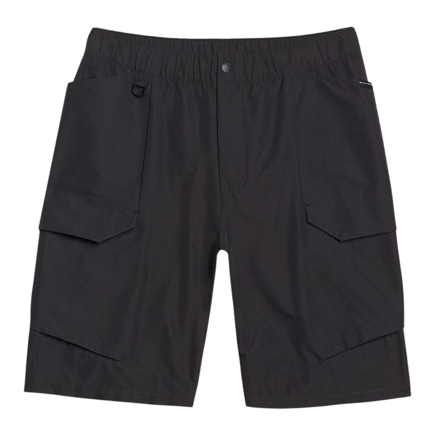 4F WSS25TSHOM527 Calções lisos para homem Preto