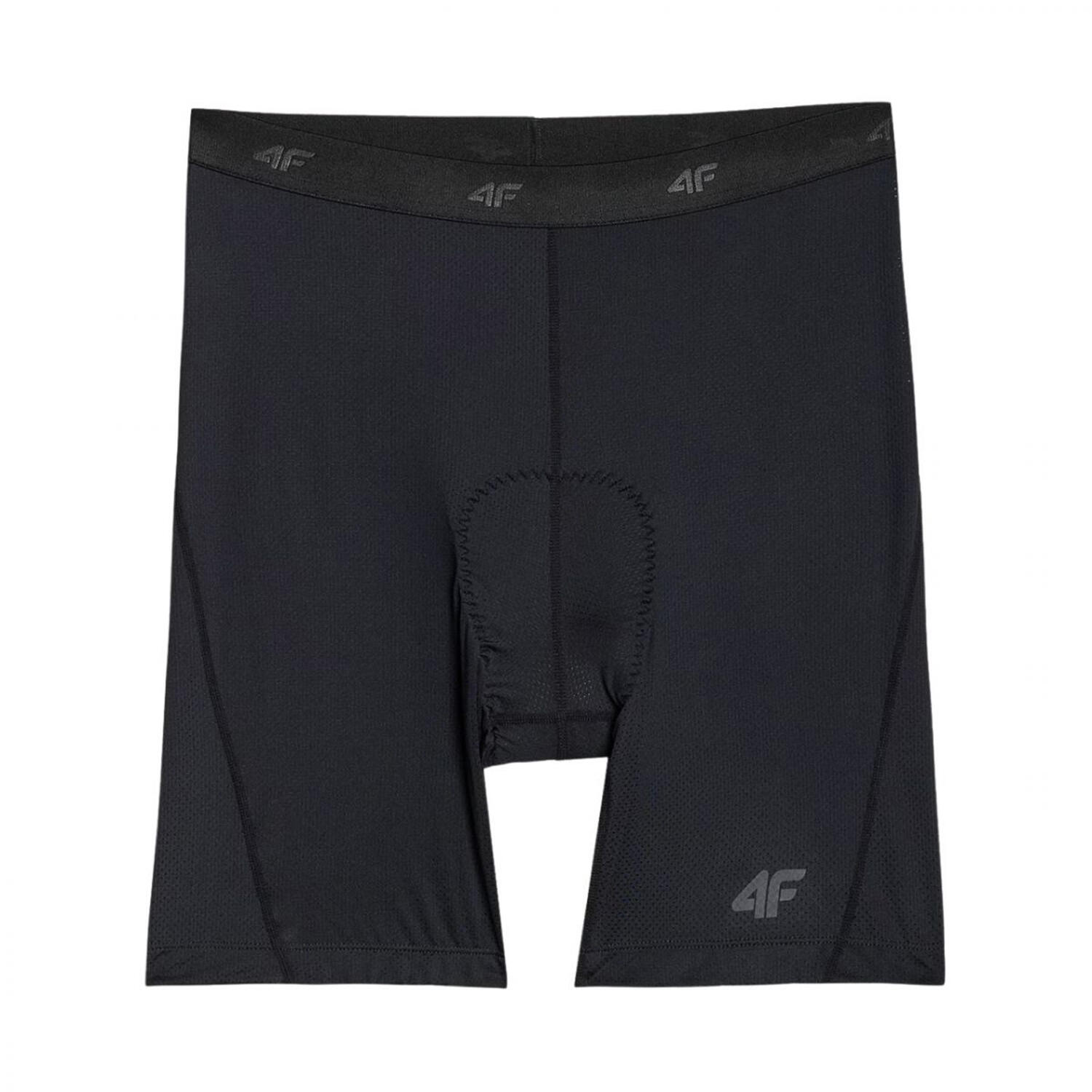 4F Calções de ciclismo com logótipo WSS25TFSTM031 para homem Preto