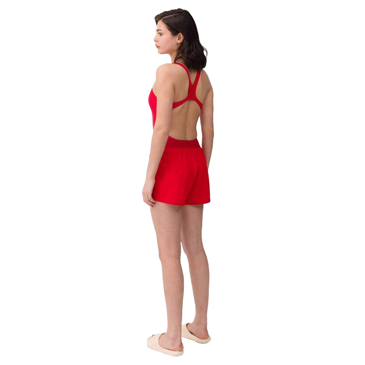 Pantalones Cortos F323 para Mujer Rojo 3/3
