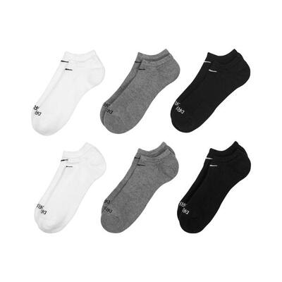 Uniseks adult gewatteerde everyday noshow sokken (set van 6) (wit)