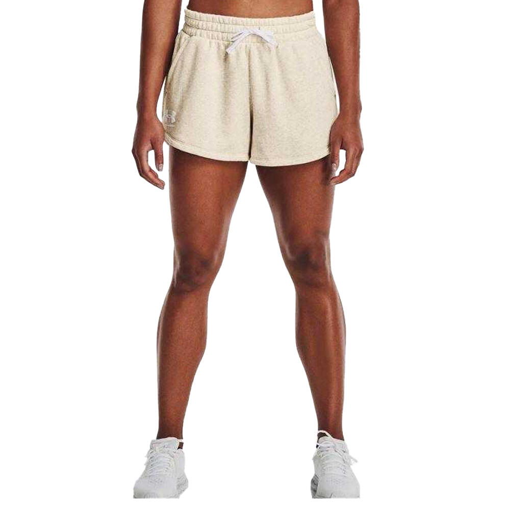 Dames Rival Fleece Korte Broek (Beige) 3/5