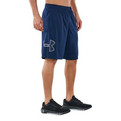 Heren tech grafische shorts (marineblauw)