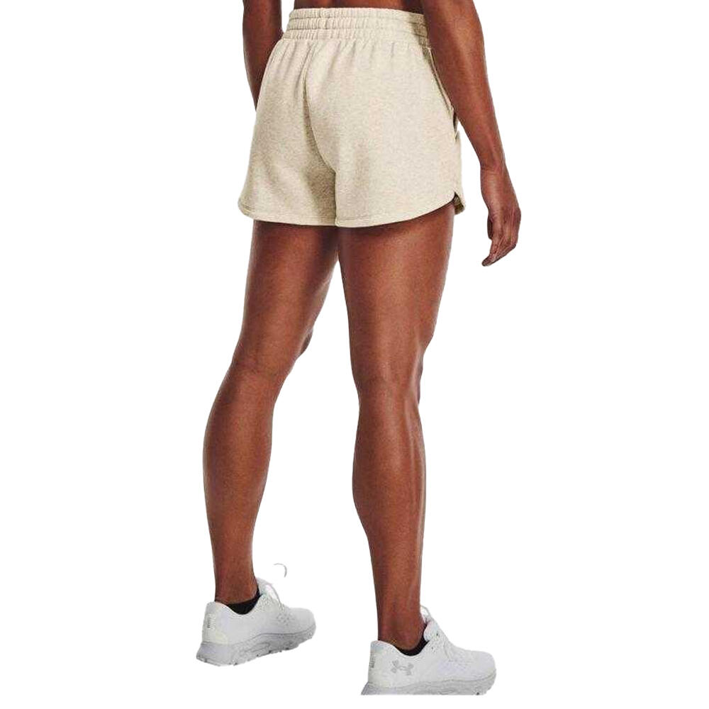 Dames Rival Fleece Korte Broek (Beige) 4/5
