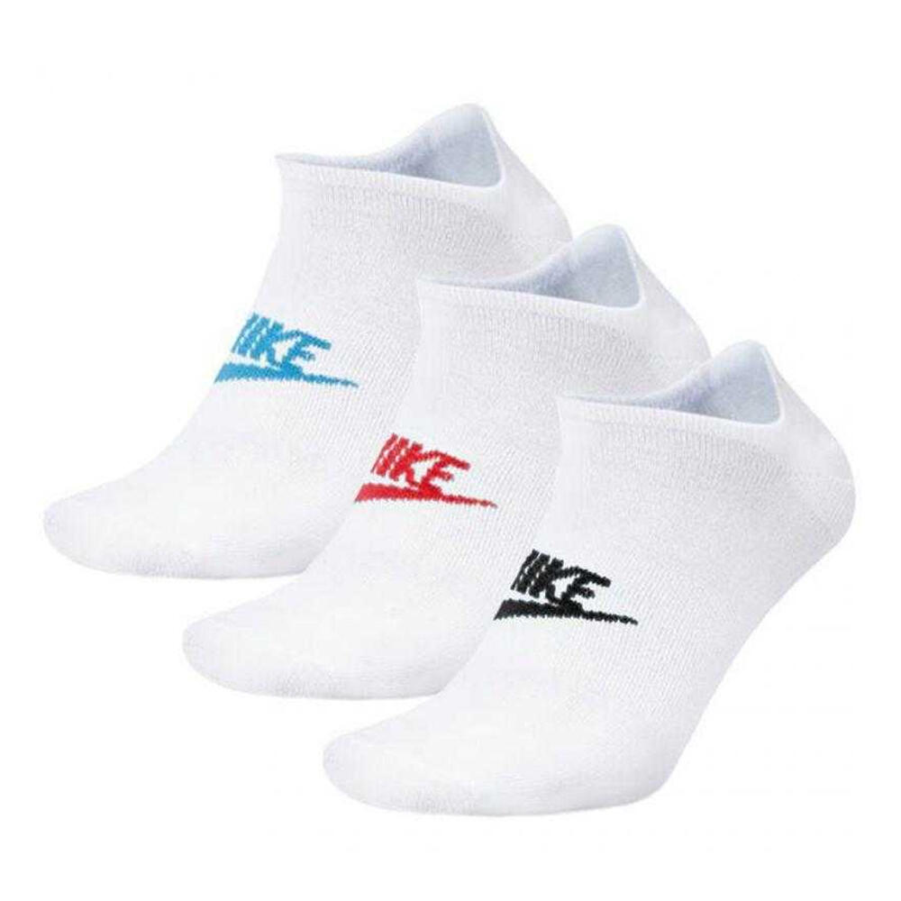 Unisex Adult Everyday Essential Socks (Pack of 3) (White/Multicoloured)