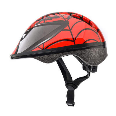 Kinder/kinder spider fietshelm (zwart/rood)