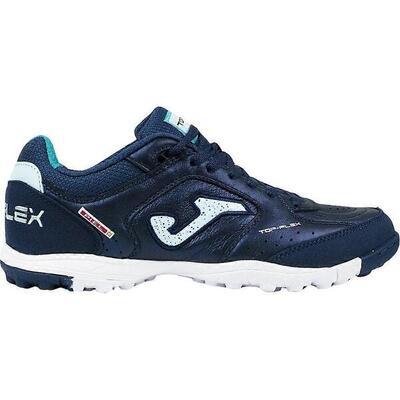 Heren top flex leren zaalvoetbalschoenen (marineblauw)