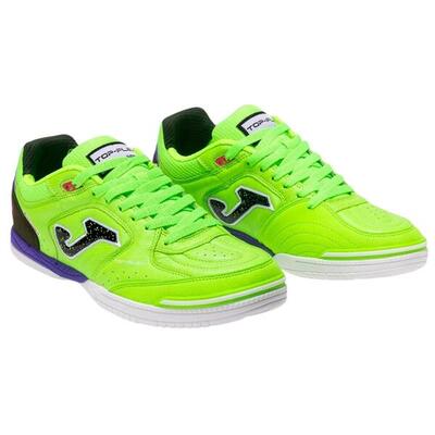 Heren top flex leren zaalvoetbalschoenen (groen)