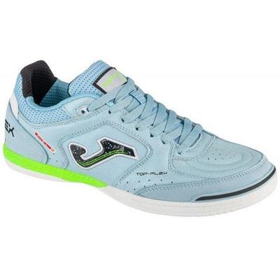 Heren top flex grain leren zaalvoetbalschoenen (blauw)