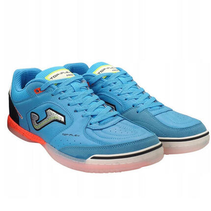 Botas de Fútbol de Interior de Cueros Top Flex 25 para Hombre Azul