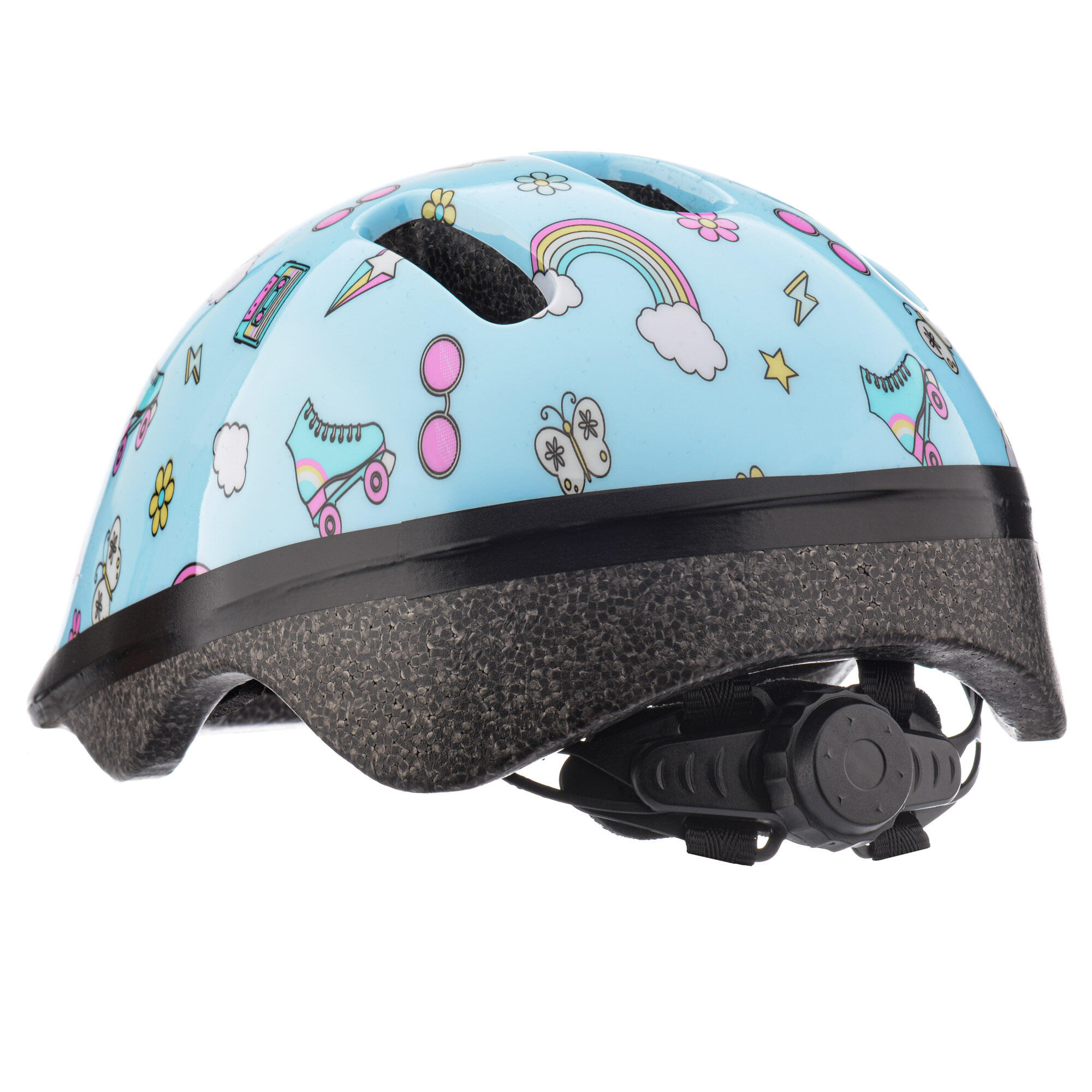 Casco para Bici Diseño Arco Iris para Niños/Niñas Azul 2/4
