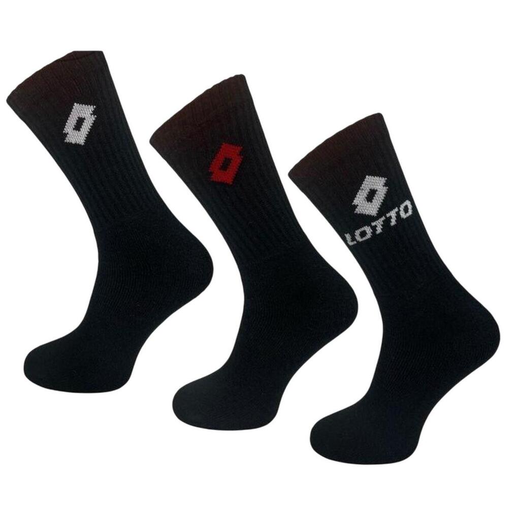 Mens Terrycloth Socks (Pack of 3) (Black)