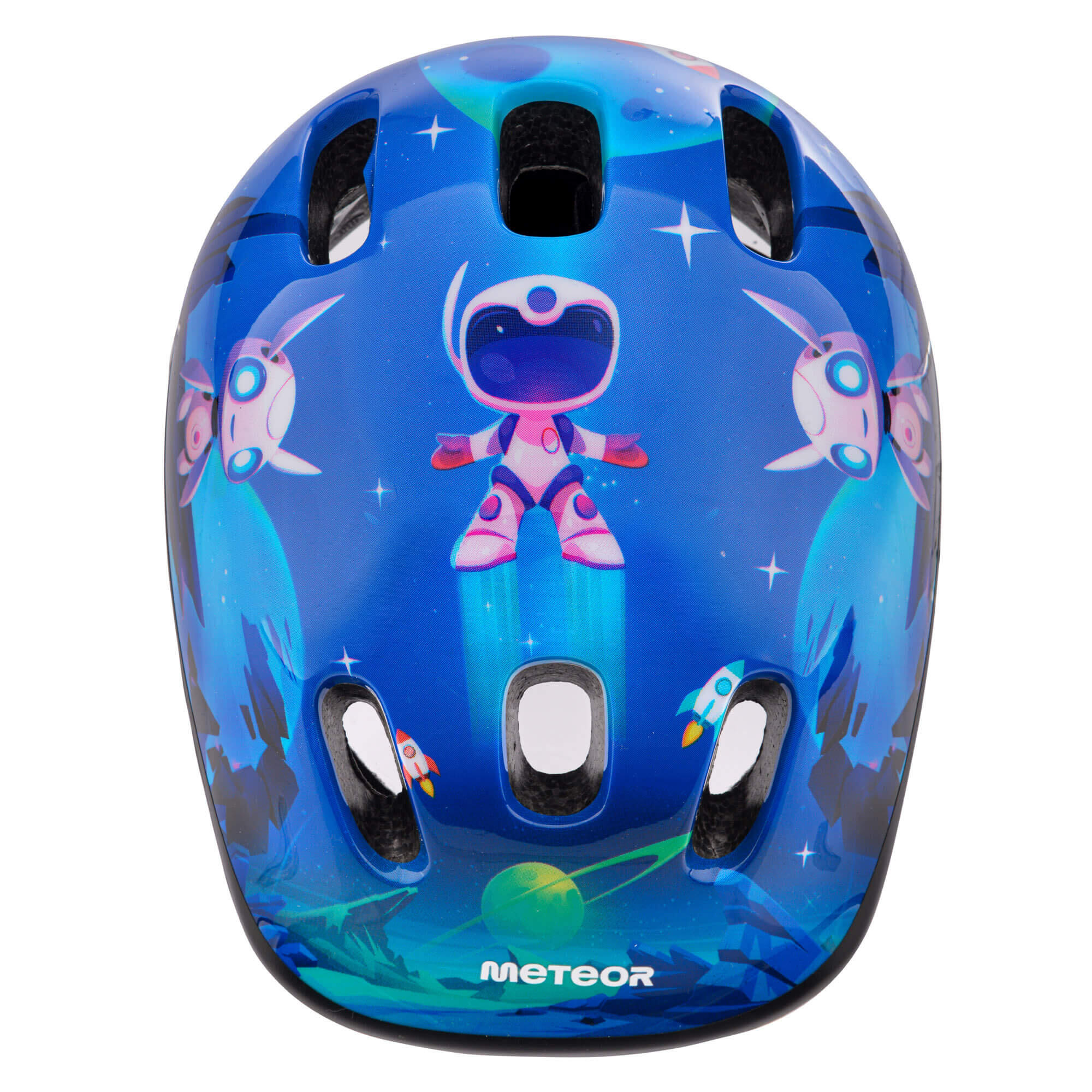 Alien fietshelm voor kinderen (Marineblauw) 3/4