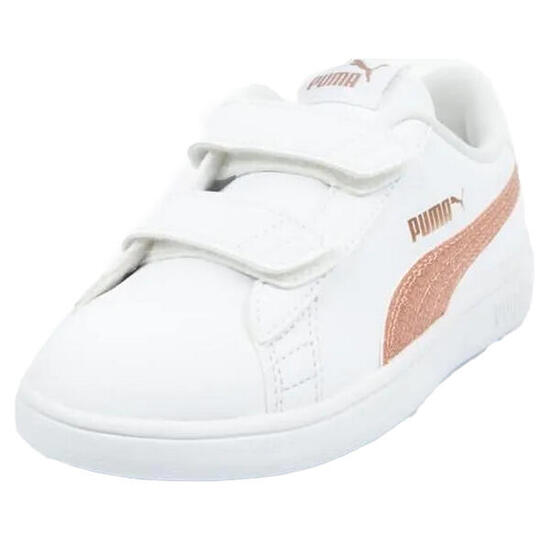 Zapatillas Deportivas de Piel Ecológica Smash para Niños/Niñas Blanco
