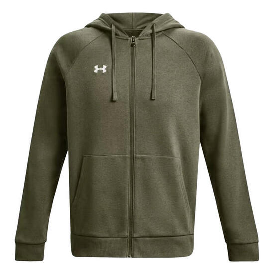 Felpa Con Cappuccio E Zip Intera Uomo Under Armour Sportstyle Rival Verde