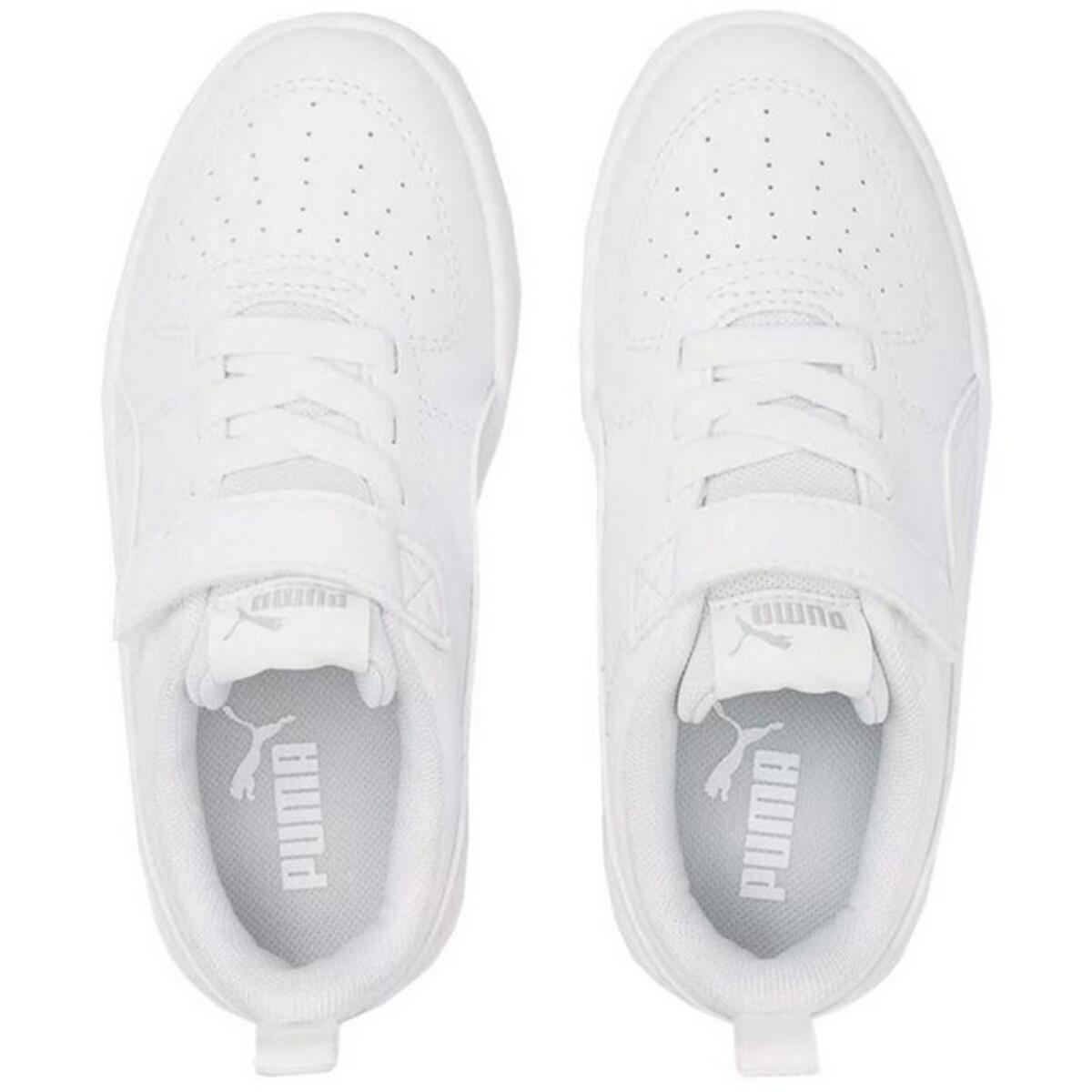 Scarpe Sportive Finta Pelle Bambini Puma Rickie Ac Ps Bianco 3/7