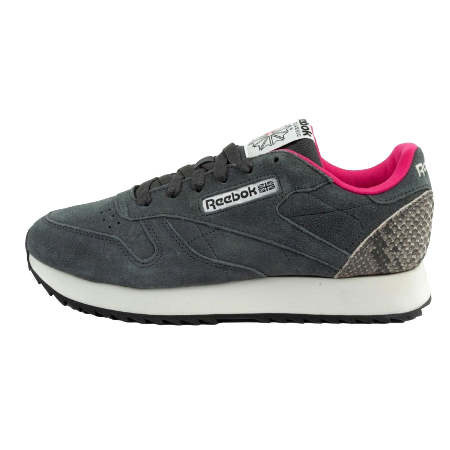 Zapatillas Deportivas de Piel Ecológica Classic Ripple Diseño Piel de Serpiente 3/6