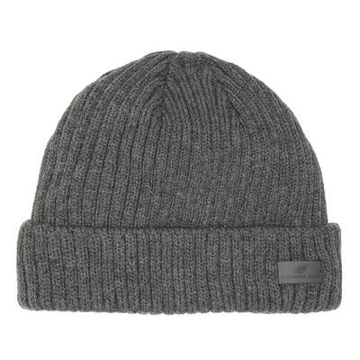 Heren h4z22 logo turned up cuff beanie (grijs)