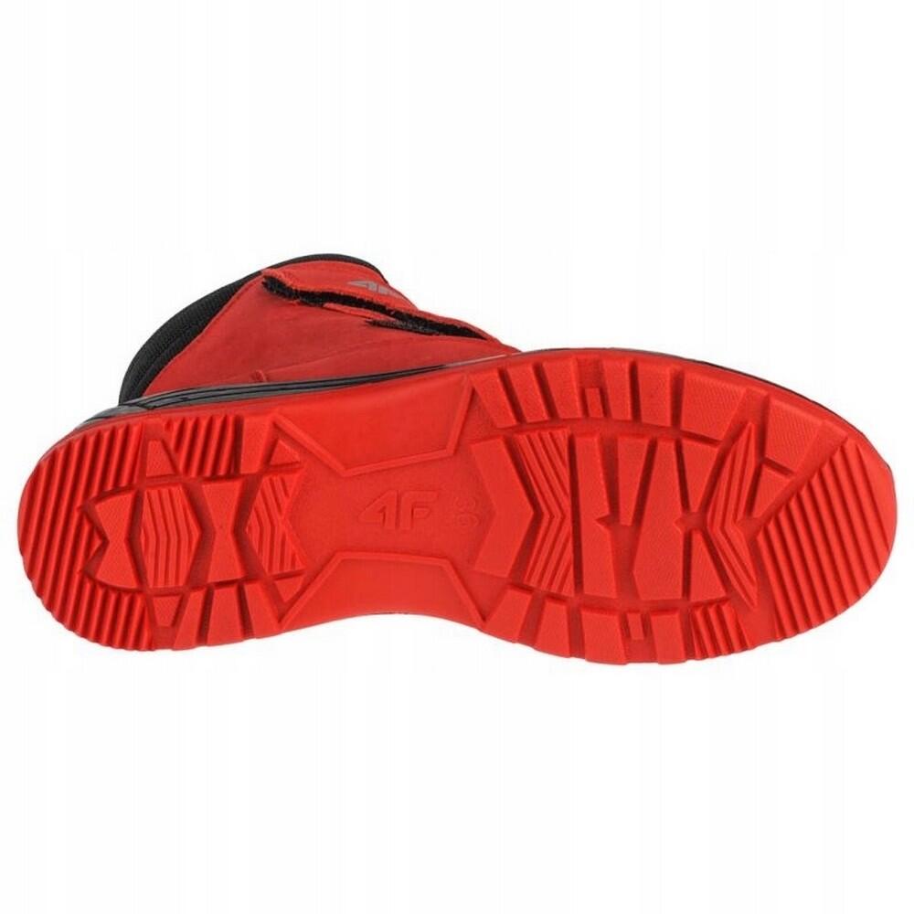 Zapatillas Deportivas de Nobuck HJZ21 para Niños/Niñas Negro, Rojo 4/4