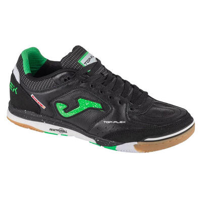 Heren top flex rebound 25 leren zaalvoetbalschoenen (zwart)