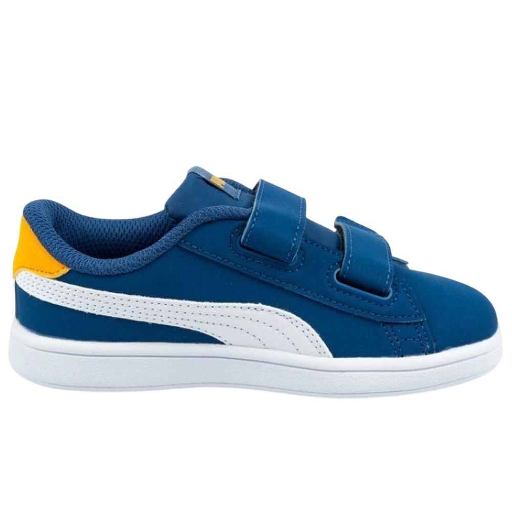 Calçado de couro ecológico Smash V2 para crianças e jovens (Azul) 4/4