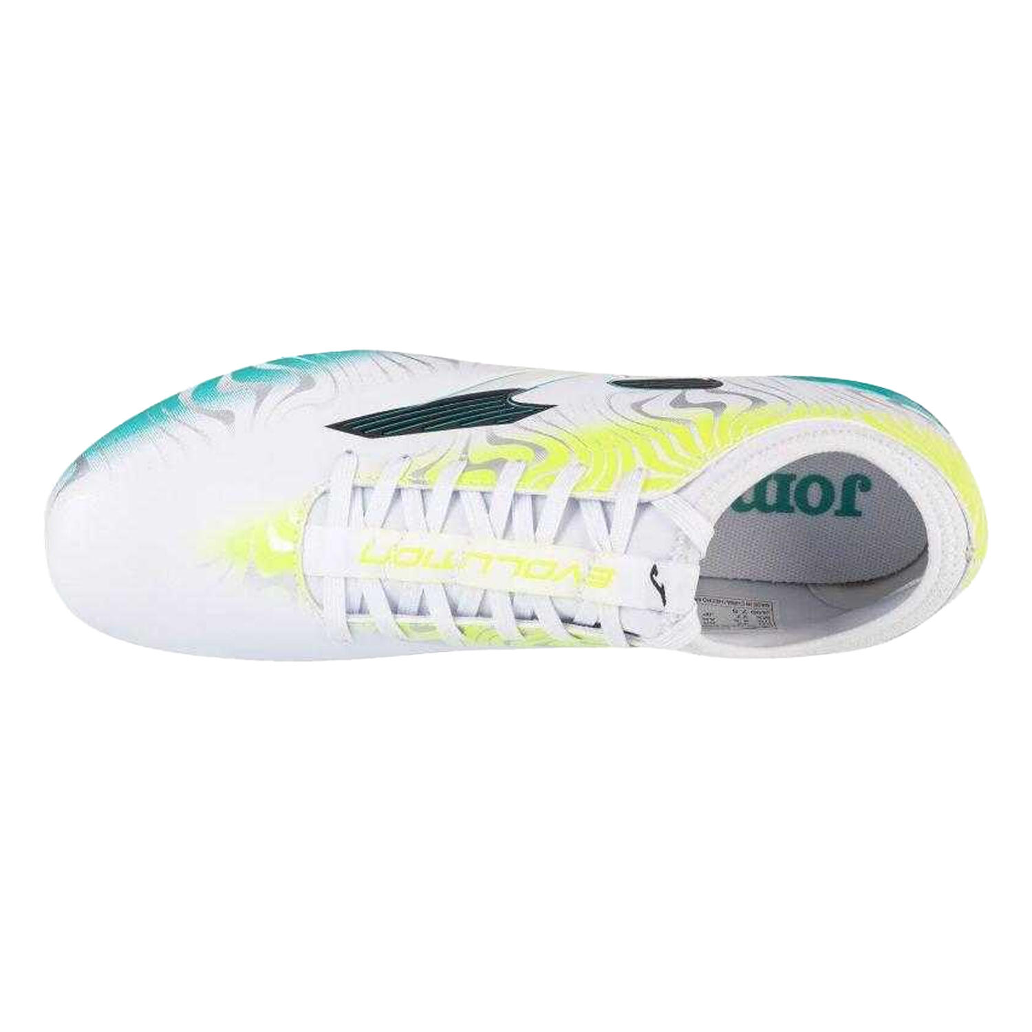 Scarpe Da Calcio Per Terreni CompattiUomo Joma Evolution Bianco Blu Giallo 3/4