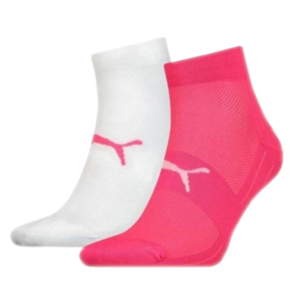 Socquettes Motif/style Logo Femme (Blanc / Rose) 3/3
