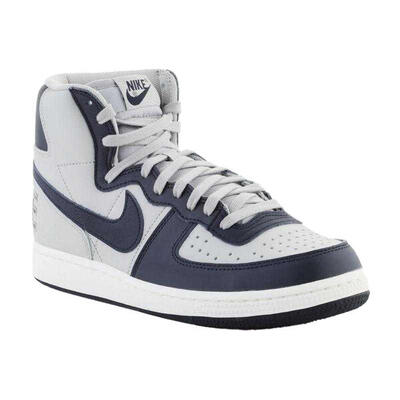 Heren terminator leather high top trainers (wit, zwart)