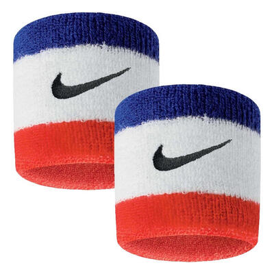 Tira de Muñeca Diseño Swoosh Pack de 2 Blanco, Rojo, Azul