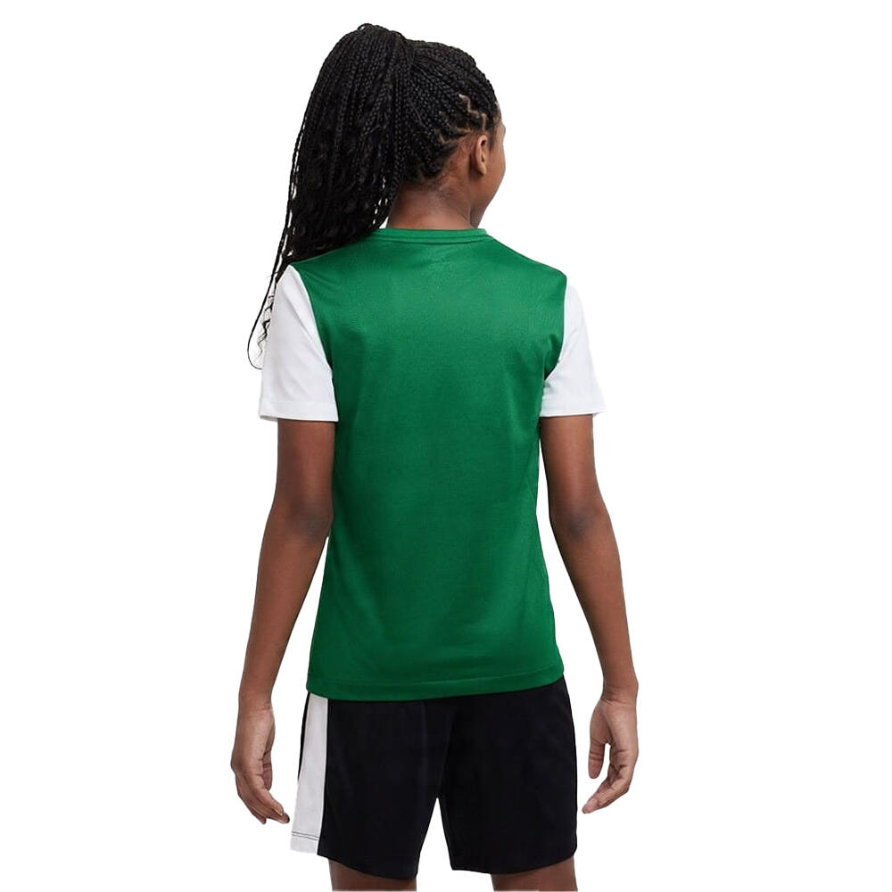 Camiseta Tiempo Premier II de DriFIT para Niños/Niñas Blanco, Verde 2/3