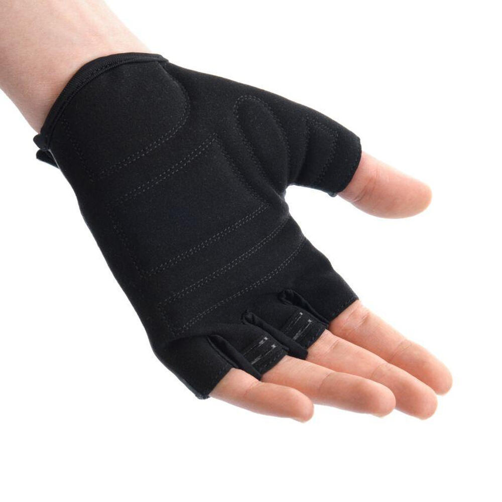 Guantes de Ciclismo Diseño Detalle en Contraste MX12 para Adultos Unisex Negro, 4/4