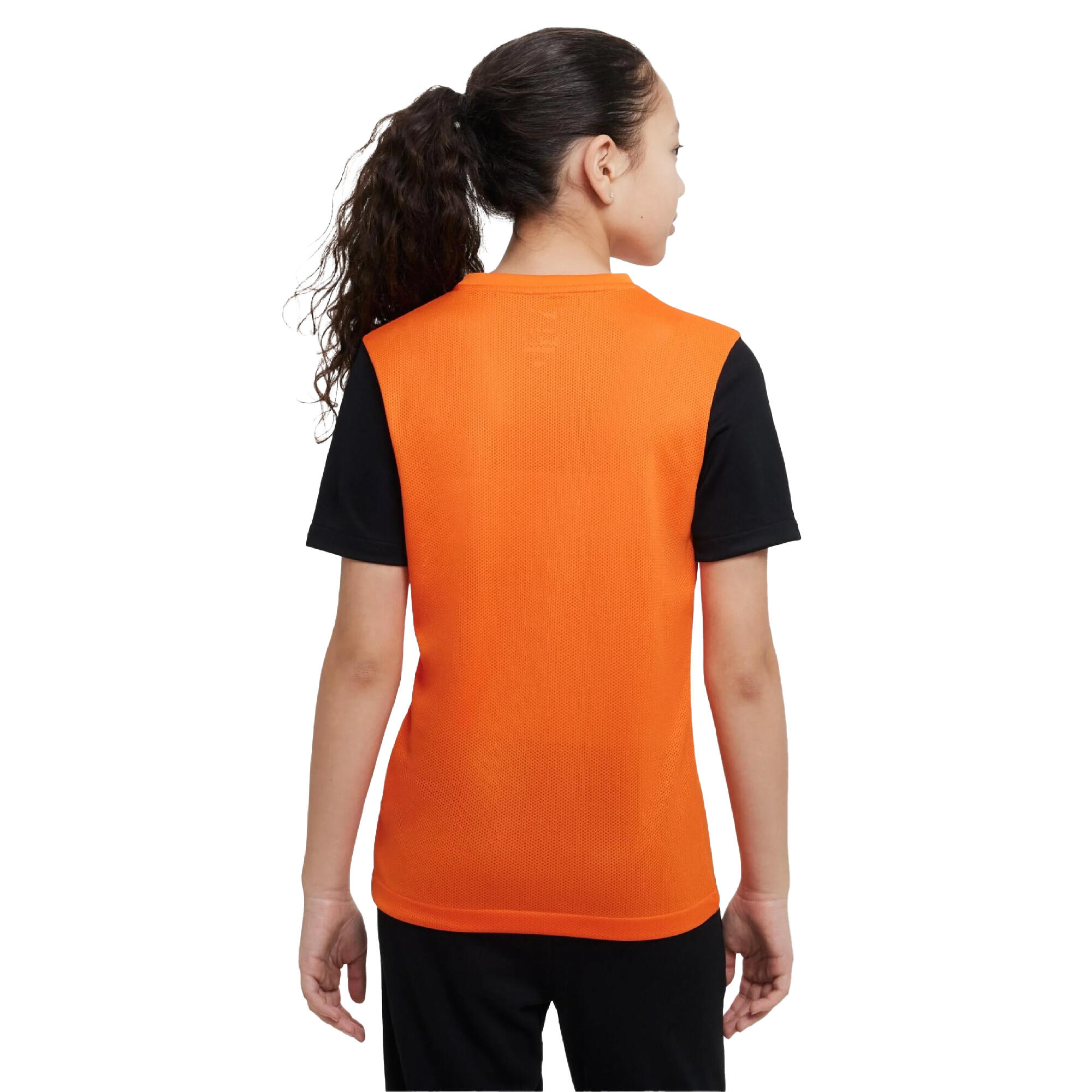 Camiseta Tiempo Premier II de DriFIT para Niños/Niñas Naranja, Negro 4/4