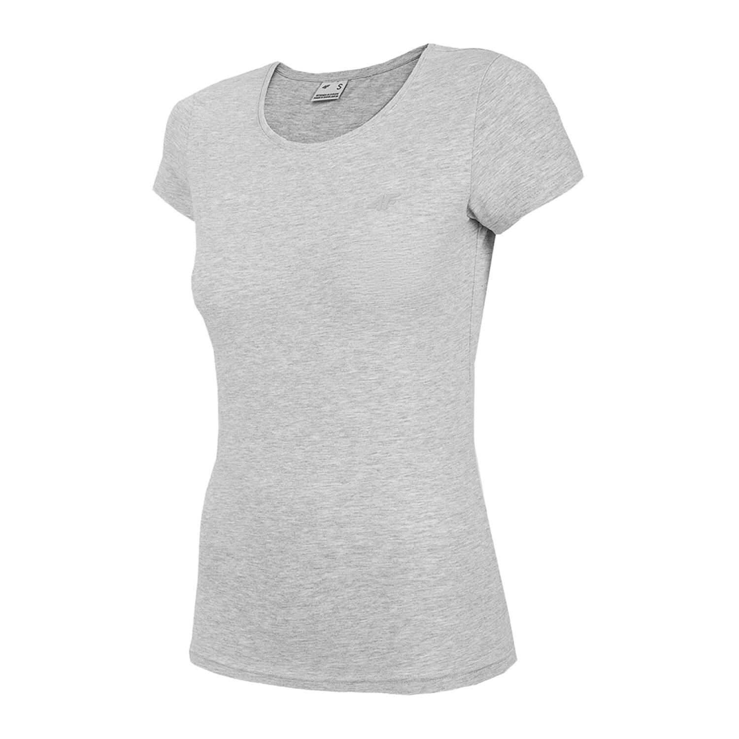 4F T-Shirt H4L22 Mulher Cinzento