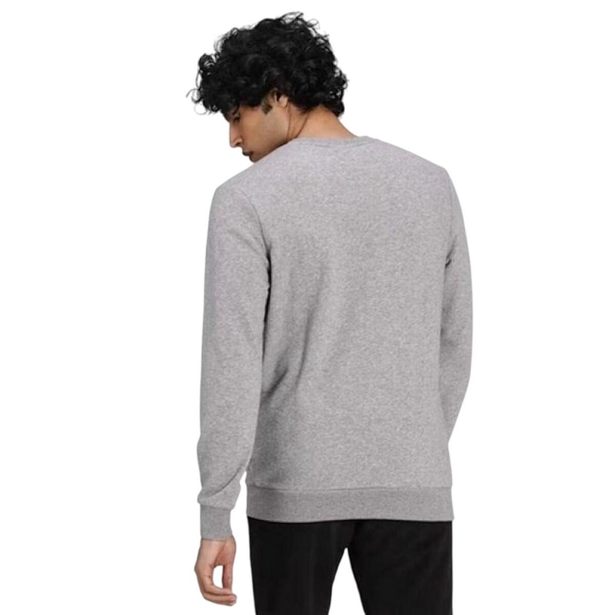 Felpa girocollo Essentials Big Logo da uomo PUMA Medium Gray Heather 4/4