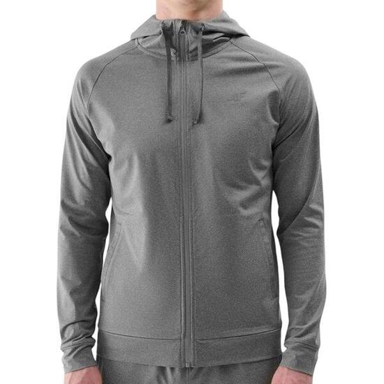 WSS25TFSWM512 Felpa Con Cappuccio E Zip Intera Uomo 4F 4FWSS25TFSWM512 Grigio